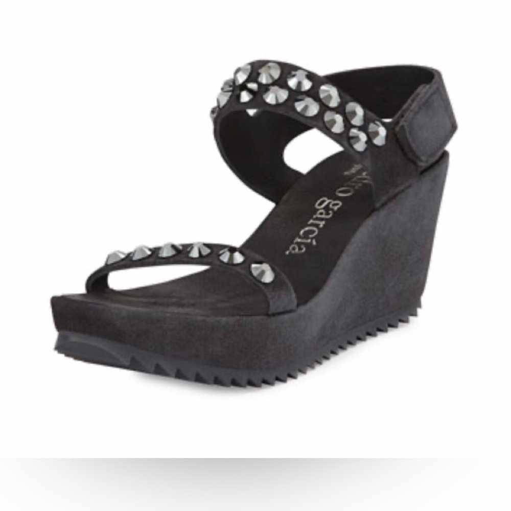 Pedro Garcia Fede Crystal-Studded Wedge Sandal